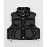 ブラック | PUパファーショートベスト | WEGO【WOMEN】