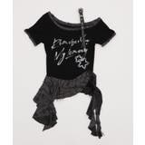 ブラック | ベルトショルダーフリルT | WEGO【WOMEN】