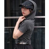 ボーダーサイドドロストWジップパーカー | WEGO【WOMEN】 | 詳細画像9