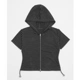 ボーダーサイドドロストWジップパーカー | WEGO【WOMEN】 | 詳細画像12