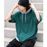 ダークグリーン | 接触冷感エンボスロゴグラフィックTPK(SS) | WEGO【MEN】