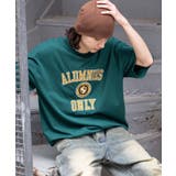 ダークグリーン | 接触冷感カレッジロゴグラフィックT(SS) | WEGO【MEN】