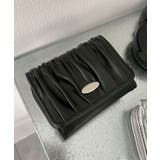 ブラック | ギャザーデザインウォレット | WEGO【WOMEN】