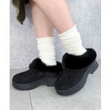 ブラック | ムートンタッチサボ | WEGO【WOMEN】