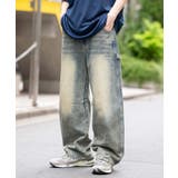 デニム淡加工色 | イージーバレルレッグペインターパンツ | WEGO【MEN】