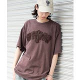 ブラウン | スノーウォッシュダメージアップリケT(SS) | WEGO【MEN】