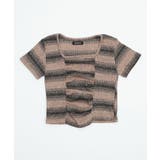 ブラウン | オンブレボーダーコンパクトトップ | WEGO【WOMEN】