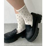 オフホワイト | ドット柄ソックス | WEGO【WOMEN】