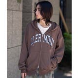 ブラウン | グラフィックロゴダブルZIPパーカー | WEGO【MEN】