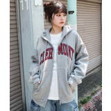 杢グレー | グラフィックロゴダブルZIPパーカー | WEGO【MEN】