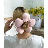 ライトピンク | Lパステルパテッドフラワーシュシュ | WEGO【WOMEN】