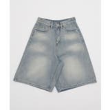 デニム淡色 | バックフラップポケットデニムハーフパンツ | WEGO【WOMEN】