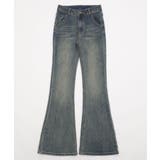 バタフライ刺繍スタッズフレアデニム | WEGO【WOMEN】 | 詳細画像7 