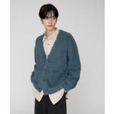 ブルー | フェザーニットカーディガン | WEGO【MEN】