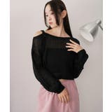 ブラック | モヘアタッチ2WAYワンショルニット | WEGO【WOMEN】