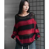 モヘアタッチボーダーBIGニット | WEGO【WOMEN】 | 詳細画像1 