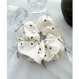 オフホワイト | Lリボンドットシュシュ | WEGO【WOMEN】