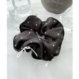 ブラック | Lリボンドットシュシュ | WEGO【WOMEN】