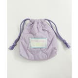 パープル | キルティング巾着ポーチ | WEGO【WOMEN】
