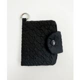 ブラック | 総柄エンボスミニポーチ | WEGO【WOMEN】