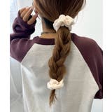 ホワイトアイボリー | L2Pベロアシュシュ | WEGO【WOMEN】