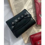 ブラック | ハトメリボンフラップウォレット | WEGO【WOMEN】