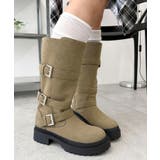ベージュ | サイドベルトロングブーツ | WEGO【WOMEN】
