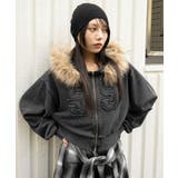スミクロ | ファーフードショートZIPパーカー | WEGO【WOMEN】