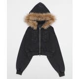 ファーフードショートZIPパーカー | WEGO【WOMEN】 | 詳細画像38 
