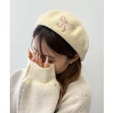 リボン刺繍ベレー | WEGO【MEN】 | 詳細画像1 