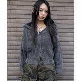 スミクロ | ダメージニットジップパーカー | WEGO【WOMEN】