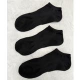 ブラック | 3Pムジショートソックス | WEGO【MEN】
