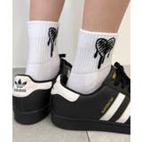 手書き風ハートハイアンクルソックス | WEGO【MEN】 | 詳細画像1 