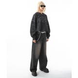 スーパーバギーラインストーンデニムパンツ | WEGO【MEN】 | 詳細画像9 