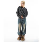 スーパーバギーラインストーンデニムパンツ | WEGO【MEN】 | 詳細画像43 