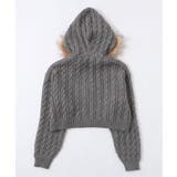 フェイクファー付きケーブルニットパーカー | WEGO【WOMEN】 | 詳細画像31