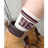 ワイン | ナンバリングラインリブソックス | WEGO【WOMEN】