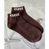ブラウン | exertロゴショートソックス | WEGO【WOMEN】