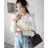 ホワイトアイボリー | 別注USPOLOケーブルニットポロ | WEGO【WOMEN】
