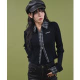 チェックドッキングWジップニット | WEGO【WOMEN】 | 詳細画像7 