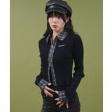 チェックドッキングWジップニット | WEGO【WOMEN】 | 詳細画像8 