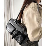 ブラック | チャーム付きスクエアボストンバッグ | WEGO【WOMEN】