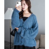 ブルーその他 | 別注USPOLOシャギーニットカーデ | WEGO【WOMEN】