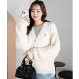 ホワイトアイボリー | 別注USPOLOシャギーニットカーデ | WEGO【WOMEN】