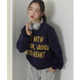 ネイビー | レタリングニットプルオーバー | WEGO【WOMEN】