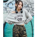 杢グレー | オフショルショートスウェット | WEGO【WOMEN】