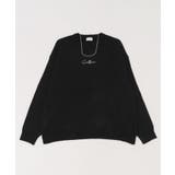 ブラック | アクセ付きワンポイントニットプルオーバー | WEGO【MEN】