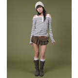 ロゴ刺繍ボーダーデザイントップ | WEGO【WOMEN】 | 詳細画像2 