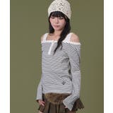 ロゴ刺繍ボーダーデザイントップ | WEGO【WOMEN】 | 詳細画像4 