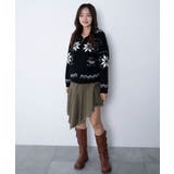 雪柄ZIPフードカーディガン | WEGO【WOMEN】 | 詳細画像17